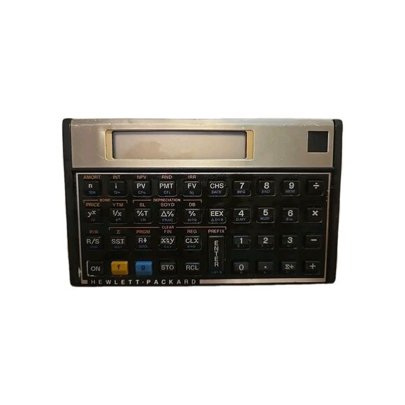 Vintage Hewlett Packard HP 12C Financial Calculator Pre Owned, Classic Office - Picture 1 of 4